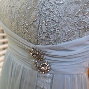 Sequin Hearts Light Blue/teal Lace Prom Dress